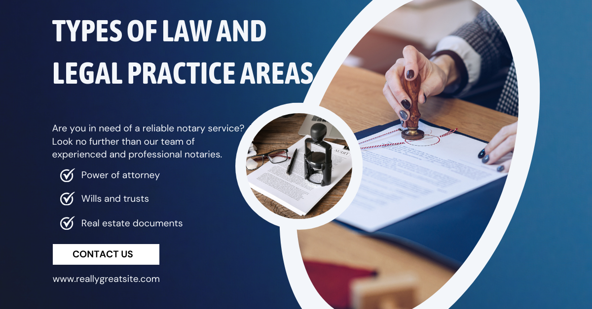 Types of Law and Legal Practice Areas